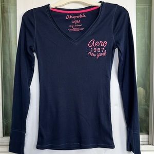 Aeropostale Aero 87 NY Lightweight Ribbed Knit Sweater